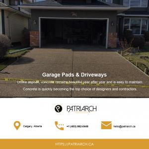 Concrete Garage Pads & Driveways By Patriarch Construction