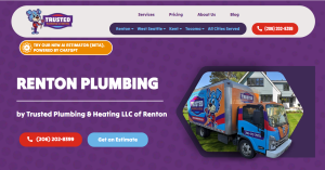 Photo of the Trusted Plumbing & Heating Homepage