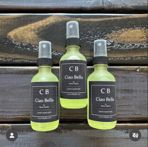 Ciao Bella hand sanitizers and hivessence brands for organic skincare