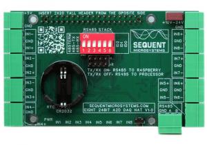 Eight 24-BIT DAQ HAT for Raspberry Pi