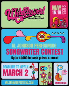 Al Johnson Performing Songwriter Contest at Wildflower! Arts & Music Festival in Richardson