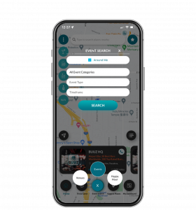 BUUZ Event Search Screen