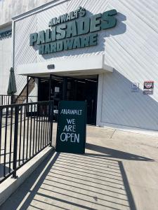 Anawalt Palisades store with open sign