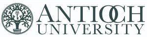 Antioch University logo with the seal to the left. The seal is a tree with a key in it. The words Antioch UNiversity and the seal are a dark green.