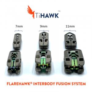 Image of the TiHawk7, 9 and 11 implants showcase insertion and expanded profiles.