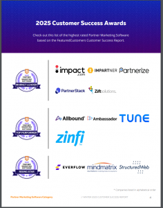 The highest rated vendors according to the Winter 2025 Partner Marketing Software Customer Success Report are: