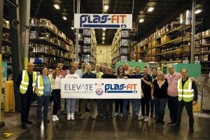 Elevate Solutions and Plas-Fit celebrate their new partnership.