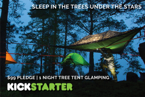 A peaceful and quiet weekend getaway is what you will get when you star gaze in your tree tent for two.