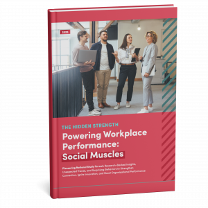 A mockup of the research study as a book with a red cover