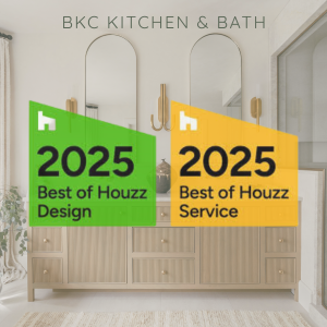 Image of upscale bath vanity with Best of Houzz award badges overlay