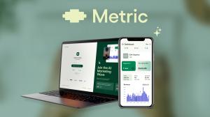 Laptop and phone showing Metric app
