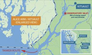 Map of Alice Arm and Observatory Inlet