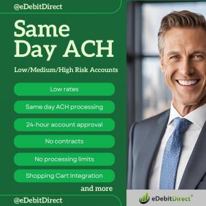 Experience secure and fast payments with Same Day ACH! No contracts, no limits.