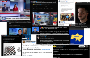 A collage of real-time reactions from opinion leaders and influencers around the world