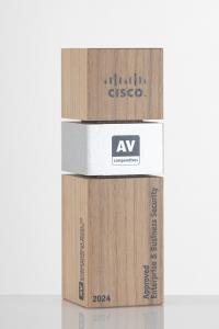 Trophy with the inscription CISCO 2024 Approved Enterprise
