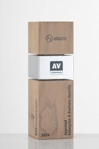 Trophy with the inscription Elastic Approved Enterprise & Business Security