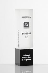 Trophy with the inscription Kaspersky Certified 2024 Endpoint Prevention & Response