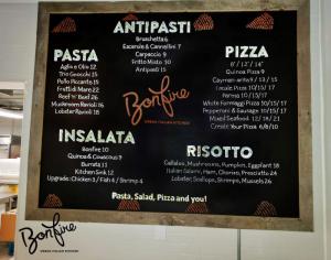 Bonfire Menu