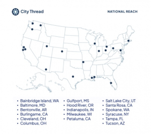 City Thread's National Reach - more than 20 U.S. Cities