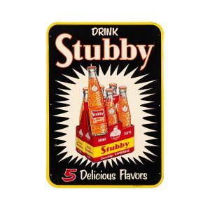 Stubby Orange “Exploding Six-Pack” single-sided tin sign, Canadian, 1950s, 19 ¼ inches by 27 ¼ inches, graded 9.25 (CA$15,930).