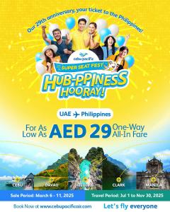 Cebu Pacific's AED15 29th Anniversary Special Seat Sale