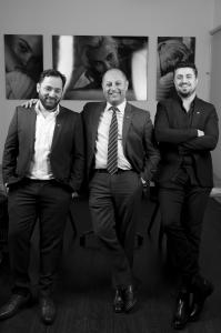 INTRODUCING A MULTI-FACETED TEAM KEEN TO DISRUPT THE DIAMOND JEWELRY INDUSTRY From Left to Right: Arthur Sarsyan, William Logian, Vahan Virabyan