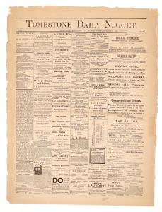 1881 newspaper account of the gunfight at the OK Corral fetches $5,000 ...