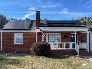 solar panels on a home in Virginia