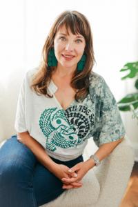 High quality photo of Virginia meditation expert Meg Reynolds prior to a wellness speaking event in Charlottesville