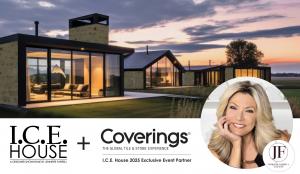 Jennifer Farrell is partnering with Coverings, North America's preeminent Tile and Stone event, to create an immersive I.C.E. House Showhome Experience at the Coverings Lounge.