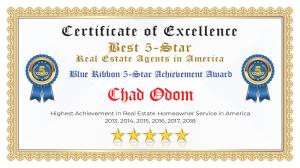 Chad Odom Certificate of Excellence Grapevine TX