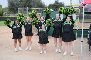 The Cyclone cheerleading squad at The Los Angeles Trial Lawyers Charities ninth-annual Buddy Ball in Long Beach