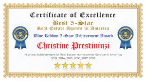 Christine Prestininzi Certificate of Excellence Lake Worth FL