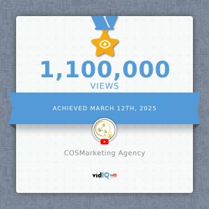 COSMarketing Agency as 1,100,000 views on YouTube