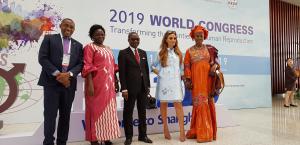 Dr. Rasha Kelej, CEO Merck Foundation & President of Merck More than a Mother with Minister of Health of Uganda, Hon. Sarah Opendi and the Vice President of The Gambia, H. E. Isatou Touray. Minister of Health of Burundi and Vice Minister of Republic of Co