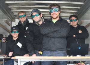 From inside a makeshift control room, the team from Aurelius—clad in their laser safety goggles—fired test shots with their laser weapon system (LWS).