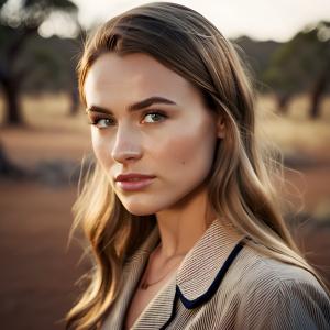 Facial shot of Amanda Olsen character from novel Outback Odyssey