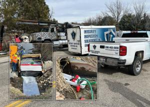 Integrity Inspection Solutions Crew Performing Reline America Alphaliner UV-GRP pipeline rehabilitation installation