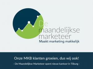 Logo De Maandelijkse Marketeer | Online Marketing Bureau Tilburg | met Payoff: Maakt marketing makkelijk voor het MKB