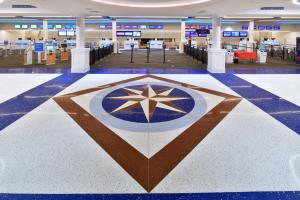 Terrazzo design: compass rose in terrazzo