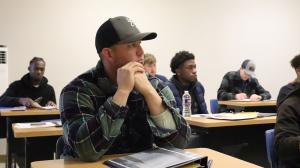 Students at the first session of the new Building Trades Training Program, Electrical Level 1 on Monday, March 3, 2023. Photo by Dillian West.