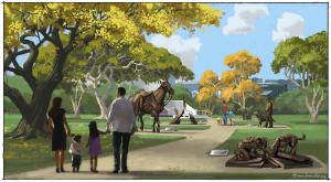 National Service Animals Memorial--Artist Conceptual Park Design