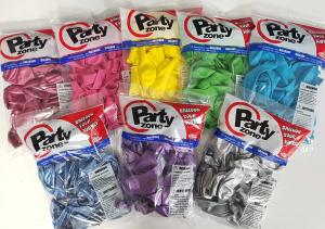 “PartyZone” exclusive customizable decorator latex balloons in various sizes