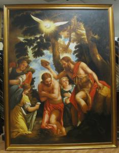 "The Baptism of Christ" by Veronese (Pitti Museum) Prestige Artist Copy Hand Painted