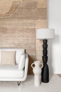 Concrete Floor Lamp Black Penelope
