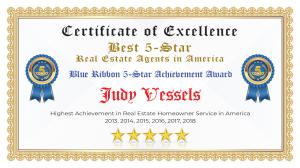 Judy Vessels Certificate of Excellence Plano TX