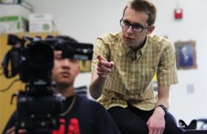 Director, Ben Avchen, on location in Simi Valley, CA
