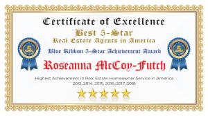 Roseanna McCoy-Futch Certificate of Excellence San Lorenzo CA