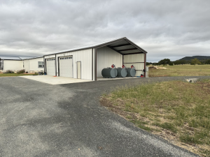 Custom Steel Garage with Fuel Tanks