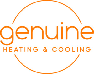 Genuine Heating & Cooling logo in orange and gray